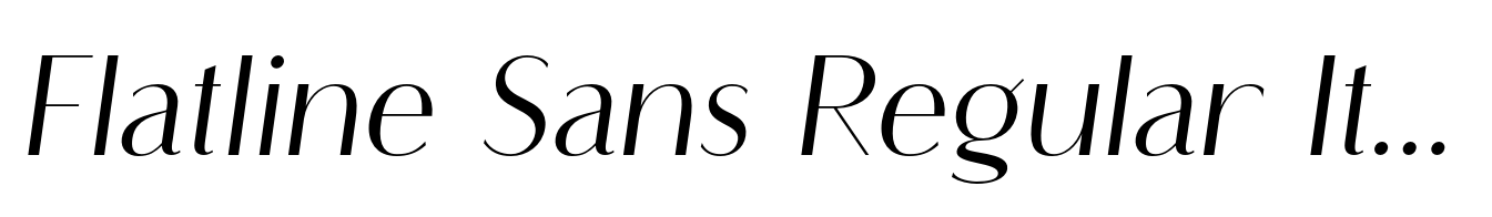 Flatline Sans Regular Italic